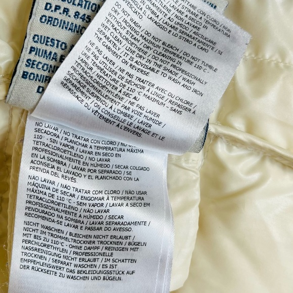 Moncler Armco Giubbotto Down Puffer Jacket / Vest Convertible Ivory Size 4 - Picture 10 of 13